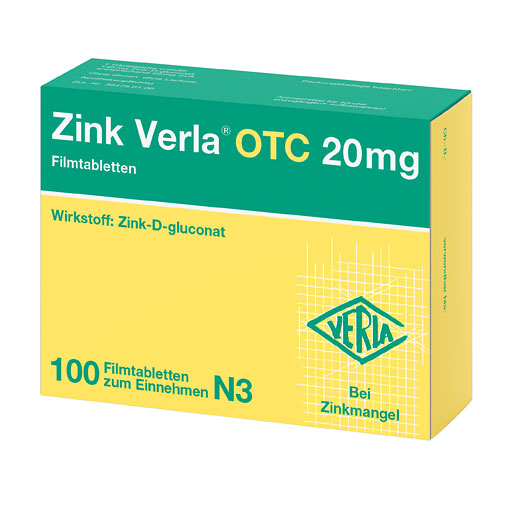 ZINK VERLA OTC 20 mg Filmtabletten