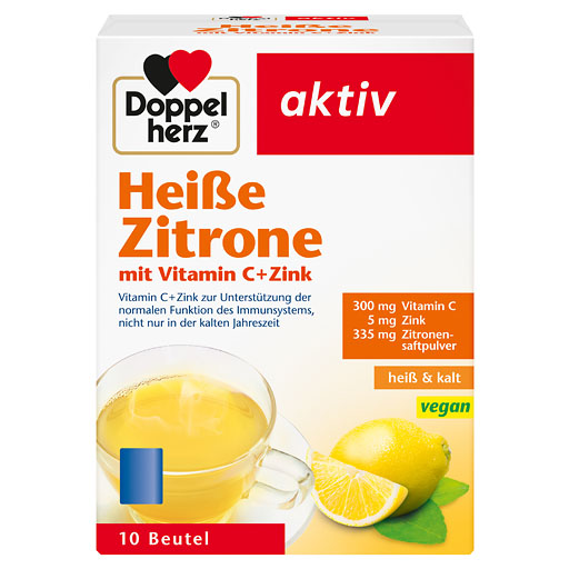 DOPPELHERZ hei&szlig;e Zitrone Vitamin C+Zink Granulat