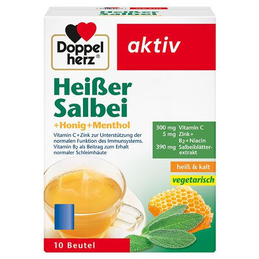 DOPPELHERZ hei&szlig;er Salbei+Honig+Menthol Granulat