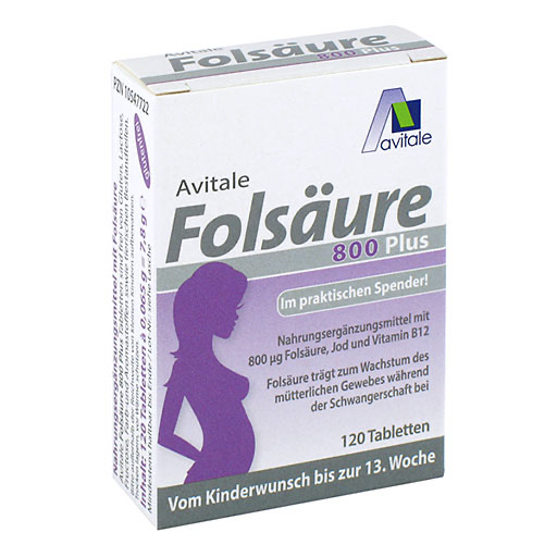 FOLS&Auml;URE 800 Plus B12+Jod Tabletten