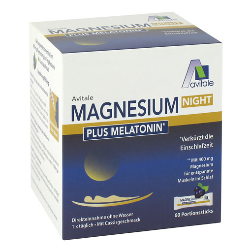 MAGNESIUM NIGHT plus 1 mg Melatonin Direktsticks